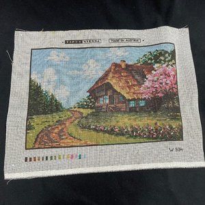 Tapex Vienna NeedlePoint Canvas Tapestry Country Cottage W 534